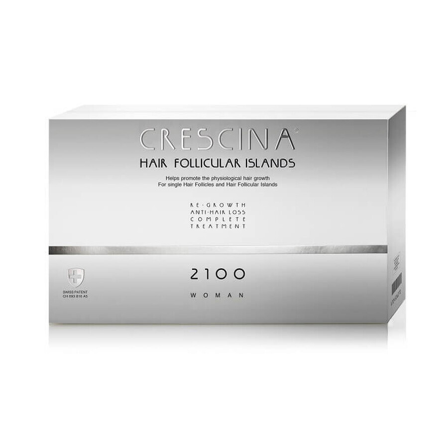 Comprar Crescina Islas Foliculares 2100 10 + 10 ampollas Tratamiento completo para las fases avanzadas de caída y debilitamiento del cabello en la mujer, Labo Crescina Islas Foliculares 2100 10 + 10 ampollas Tratamiento completo para las fases avanzadas de caída y debilitamiento del cabello en la mujer, Labo