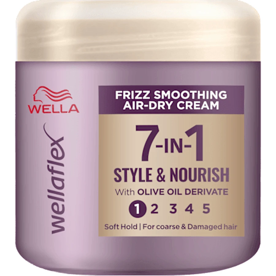 wellaflex Anti-frizz styling cream 7in1, 150 ml