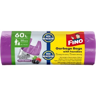 FINO Müllsäcke mit Griffen 60 Liter, 20 Stück