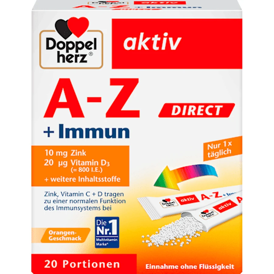 Doppelherz Aktiv A-Z + Immun DIRECT, 20 piezas