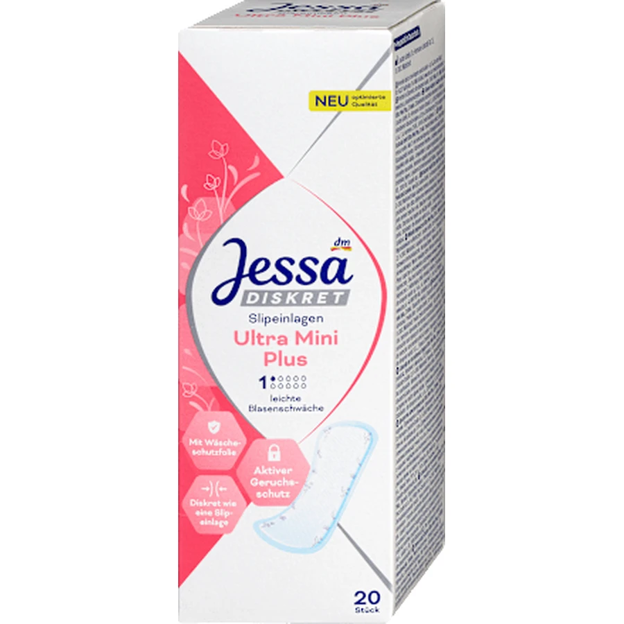 Jessa DISKRET Daily Absorbent Ultra Mini Plus, 20 pcs