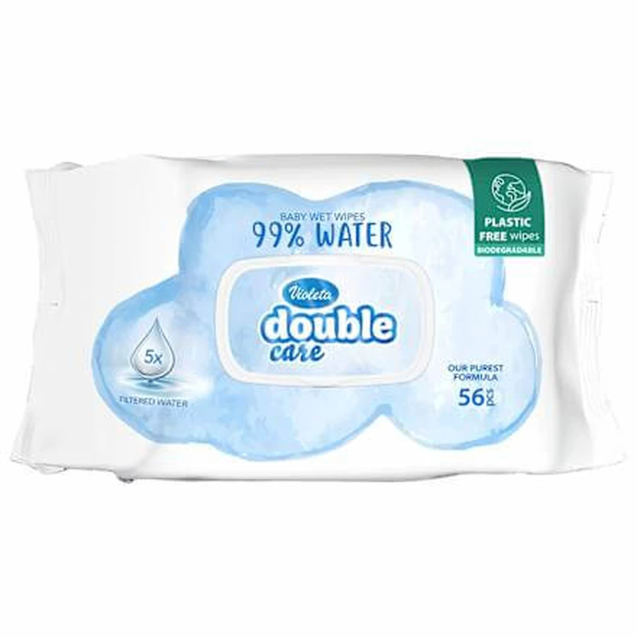 Violeta Baby toallitas húmedas 99% agua, 56 uds.