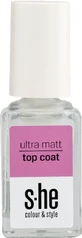 s-he colour&amp;style Top Coat Ultra Mate 313/002, 10 ml