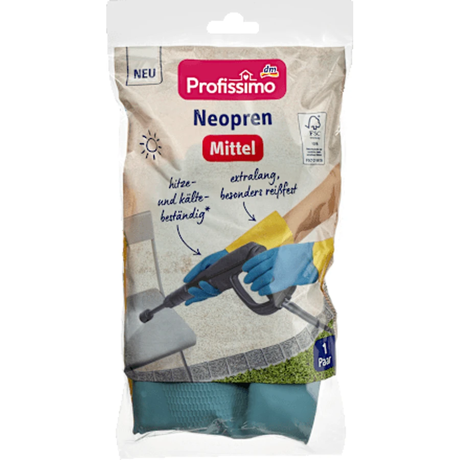 Guantes de neopreno Profissimo talla mediana, 1 ud.