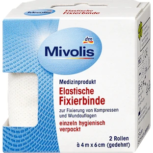 Mivolis Elastische bevestigingsstrips, 6 cm x 4 m (verlengd), 2 rollen, 8 m
