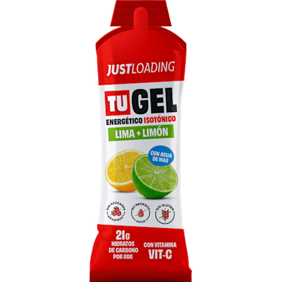 JUSTLOADING Energy Gel mit Aroma und Meerwasser, mit Süßstoff, 60 g