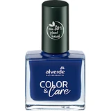 alverde NATURKOSMETIK Esmalte de uñas Colour&Care nº 210 Azul noche, 10 ml