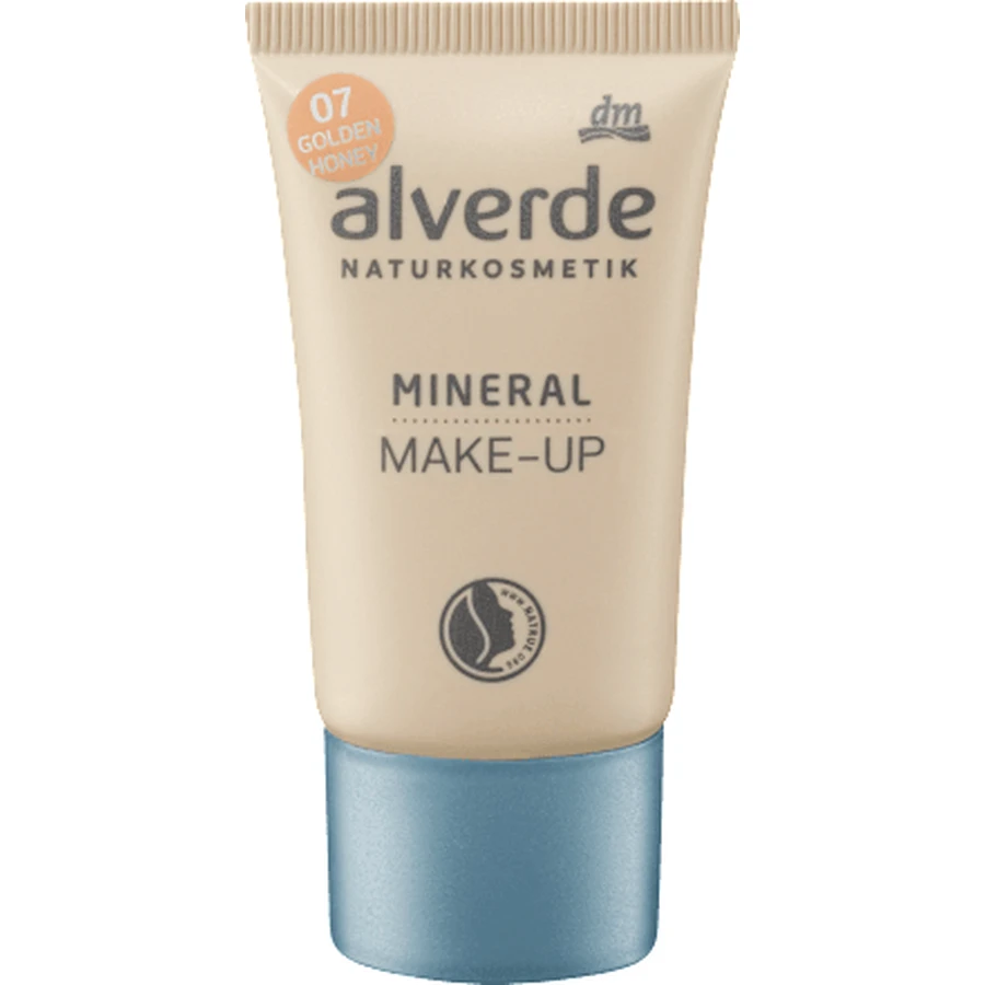 alverde NATURKOSMETIK Fond de teint minéral - Nr.07 Golden Honey, 30 ml