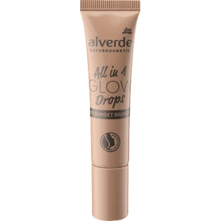 alverde NATURKOSMETIK Iluminador Todo en 1 Gotas 03 Bronceador, 15 ml