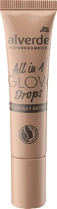 alverde NATURKOSMETIK Iluminator All in 1 Glow Drops 03 Bronzer, 15 ml