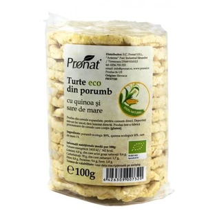 Eco trucha de maíz con quinoa y sal marina, 100 gr, Pronat