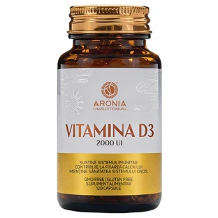Vitamin D3 at 2000 IU - 120 capsules to support bones, muscles and the immune system, ensuring 4 months' consumption