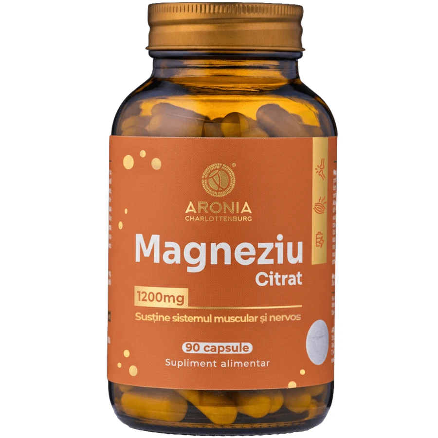 Magnesiumcitraat in 1200 mg - 90 capsules voor spierontspanning, zenuwbalans en spijsverteringscomfort
