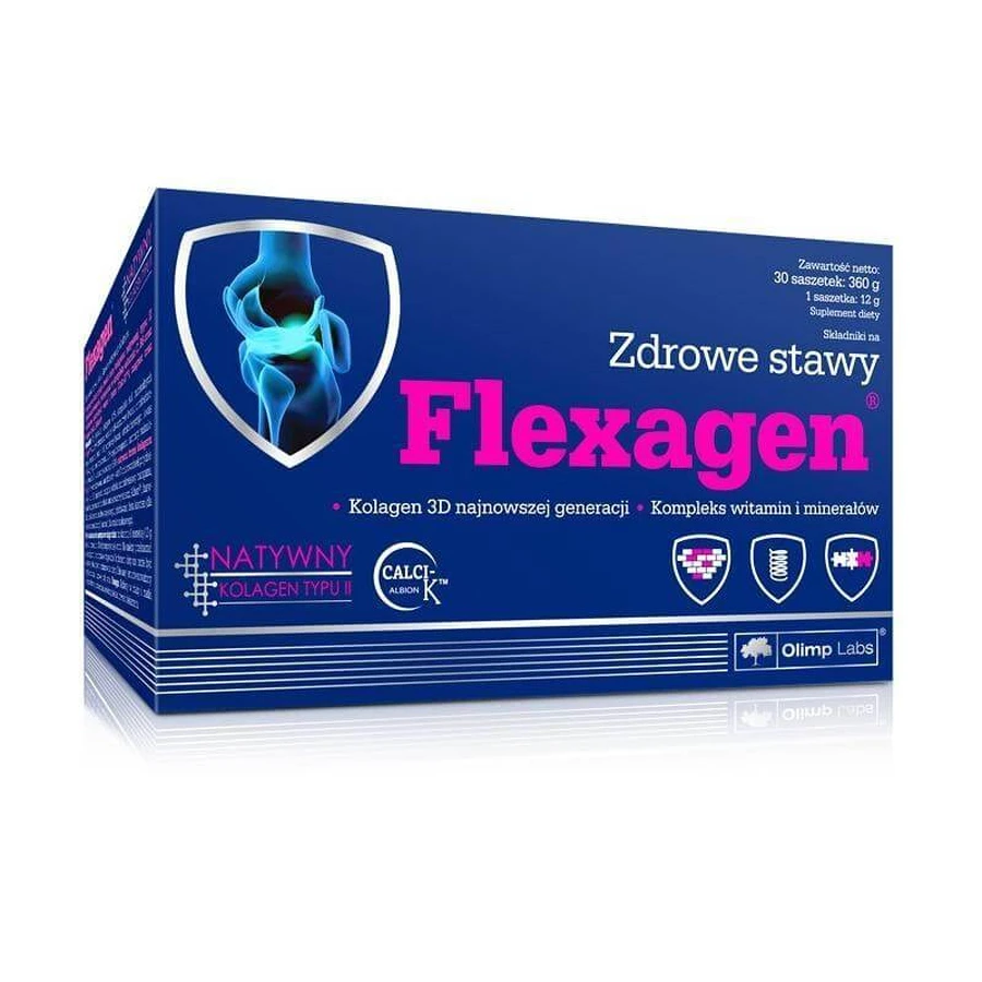 Flexagen raspberry, 30 sachets of 12 g each