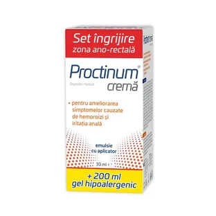 Proctinum Duo Set (cream 30 ml + hypoallergenic gel 200 ml) Zdrovit