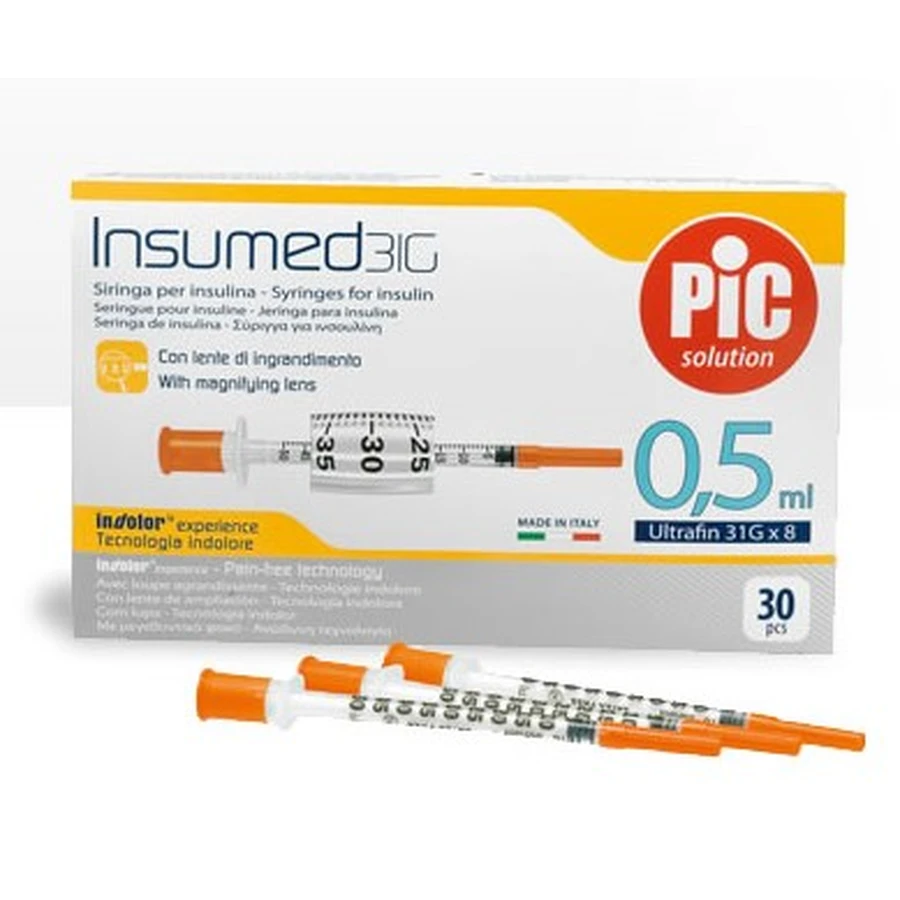 JERINGAS INSULINA 0,5ML 30 UNID.