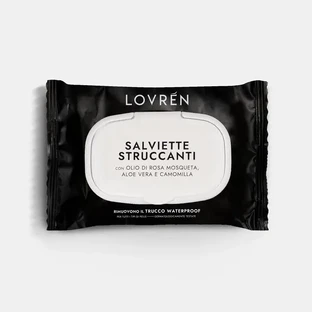 LOVREN TOALLITAS DESMAQUILLANTES RESISTENTES AL AGUA 20UDS.