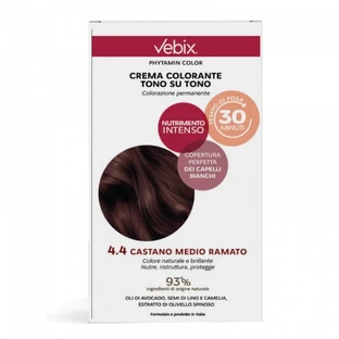 VEBIX CREMA COLORANTE CAPELLI TONO SU TONO 4,4 CASTANO MEDIO RAMATO