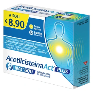 ACETYLCYSTEINE ACT PLUS NAC 600 12 SACHETS