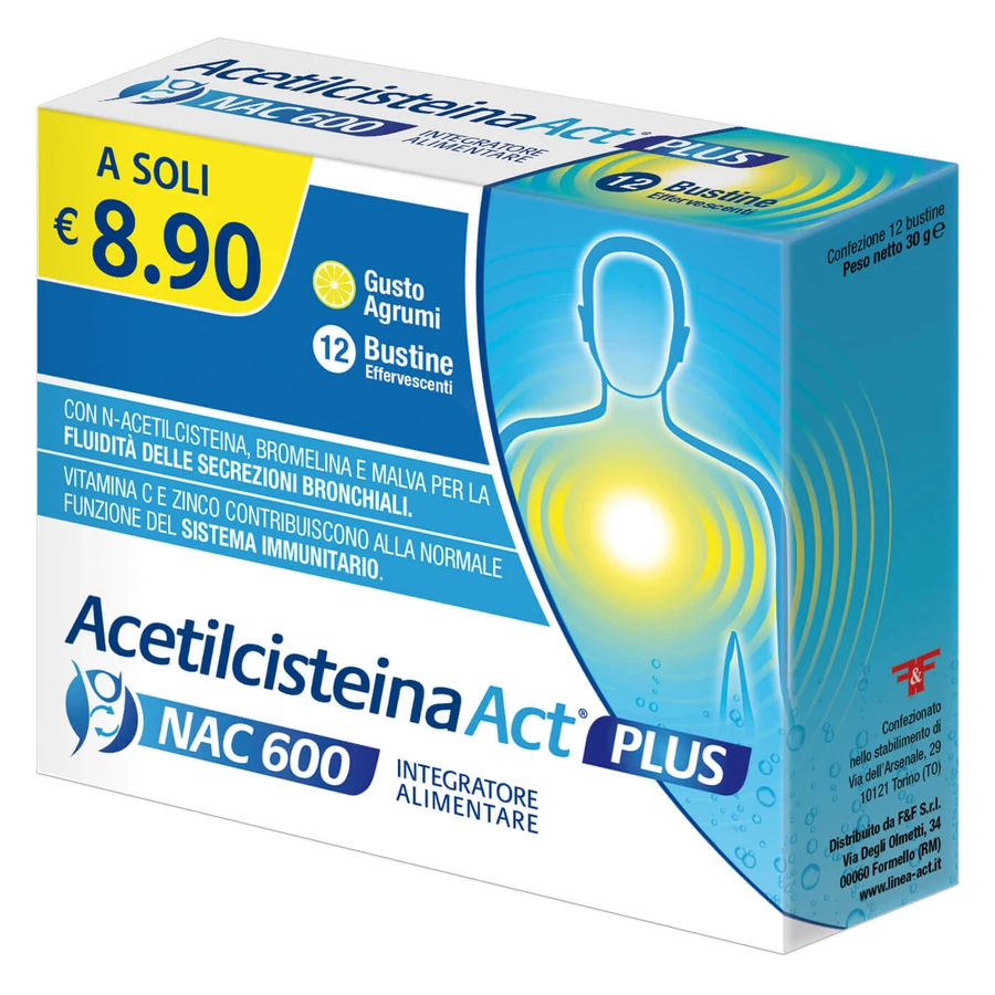 ACETYLCYSTEINE ACT PLUS NAC 600 12 SACHETS