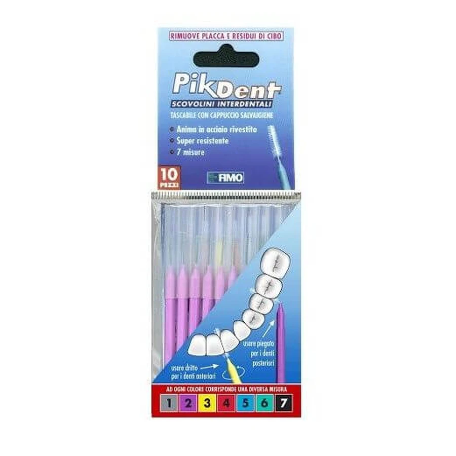 SZCZOTECZKI MIĘDZYZĘBOWE PIKDENT Z HIGIENICZNĄ NASADKĄ ROZMIAR 2 (0,5 MM): ceny i cechy