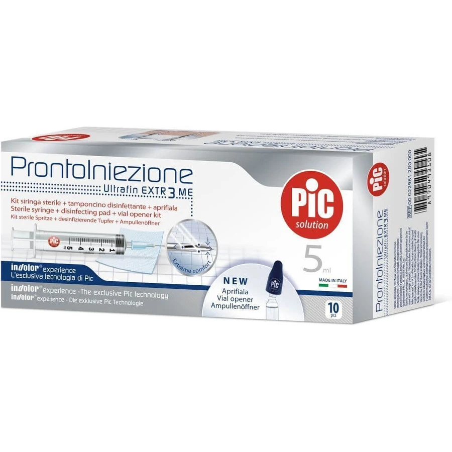 ULTRAFIJNE SPUIT MET ONTSMETTINGSDOEKJE 5ML 10 ST.