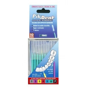 PIKDENT INTERDENTAL BRUSHES WITH HYGIENIC CAP SIZE 6 (1.0MM)