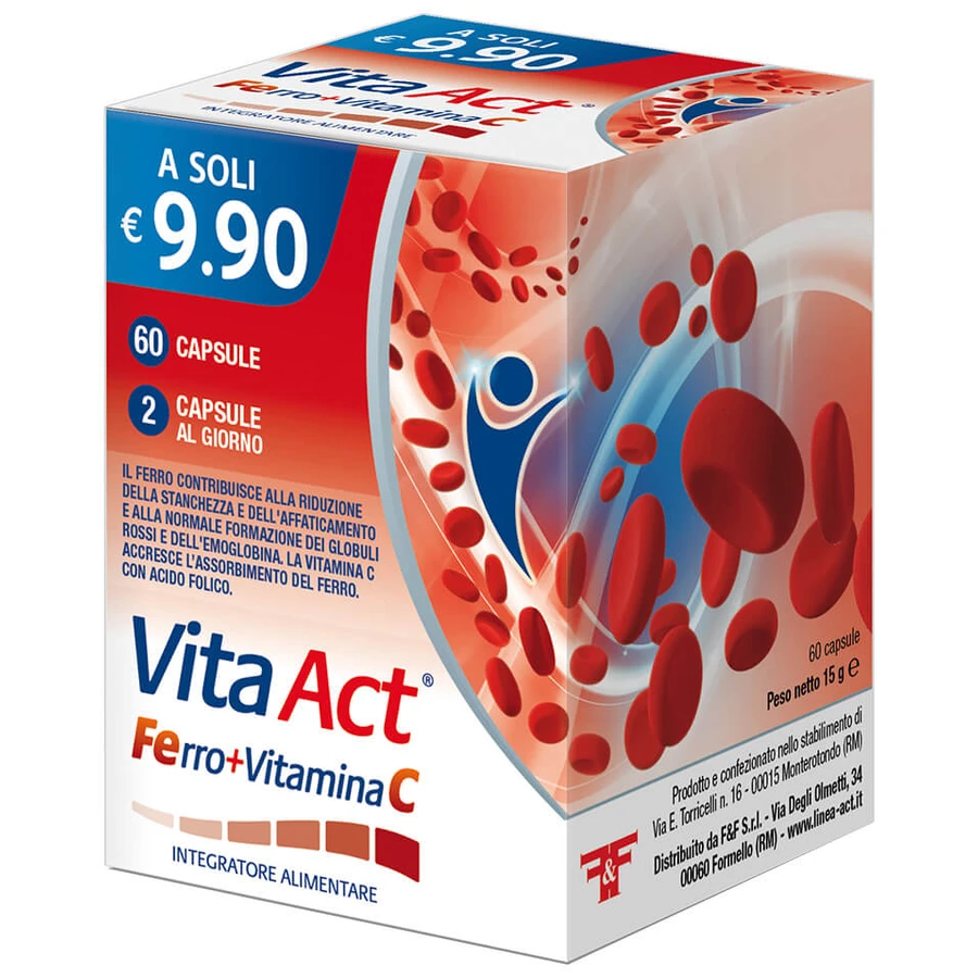 VITA ACT IJZER+VITAMINE C 60 CPS