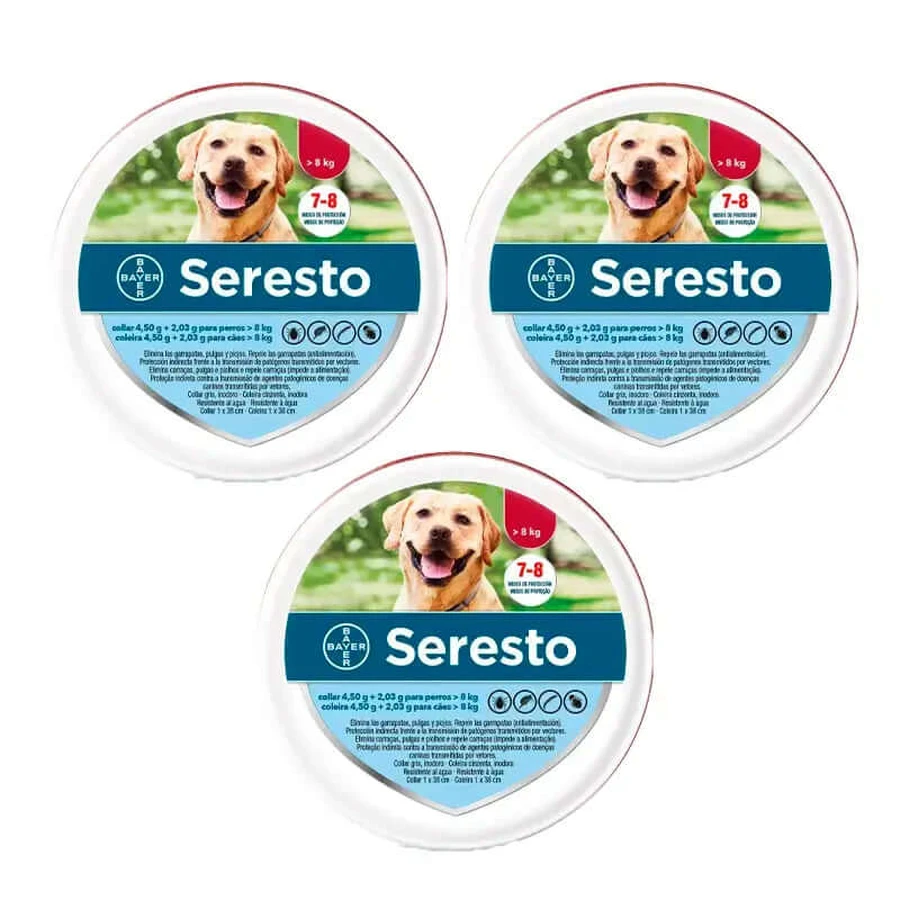 Seresto Hundehalsband +8Kg Large Pack 3 Stück