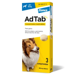 AdTab 900Mg Kautabletten für Hunde 22-45Kg, 3Cpd