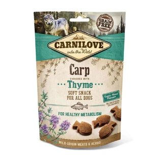 Carnilove Canine Snack Semi Humedo Carpa Tomillo 10X200Gr, snack para perros