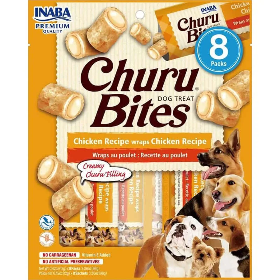 Churu Dog Bites Chicken Recipe Display 8X96Gr