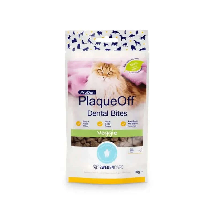 Plaqueoff Dental Croq Cat 60 gr, snack para gatos
