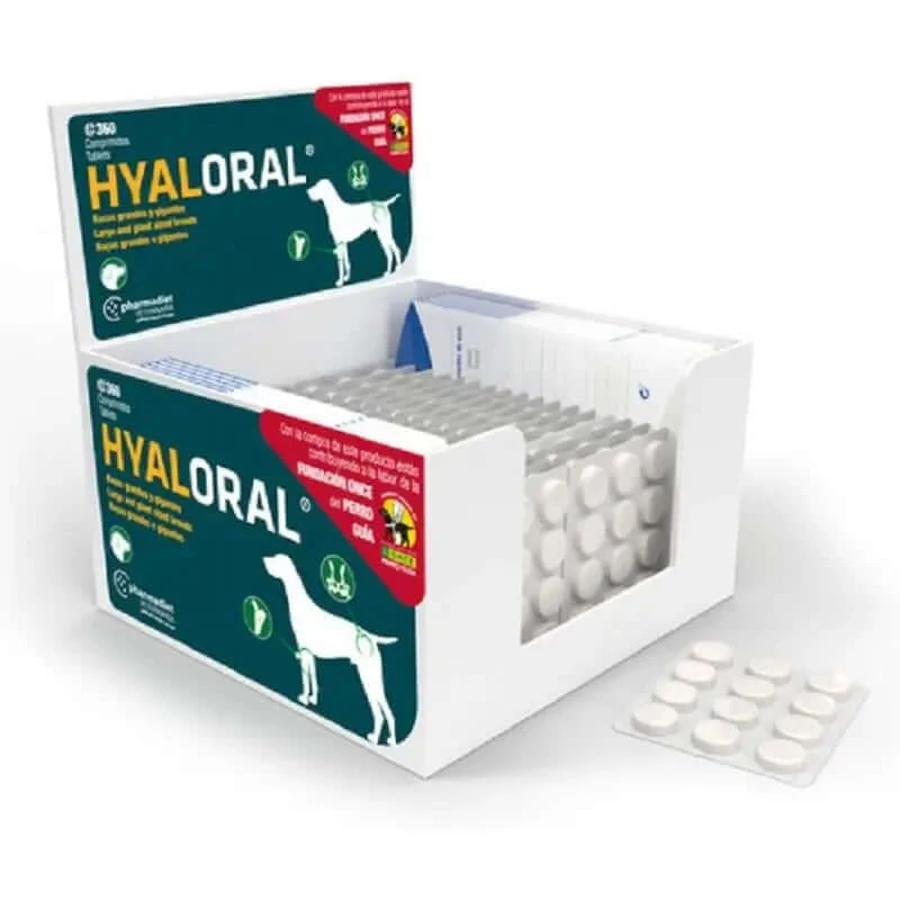 Pharmadiet Hyaloral pour chiens de grandes races et de races géantes, 360 comprimés