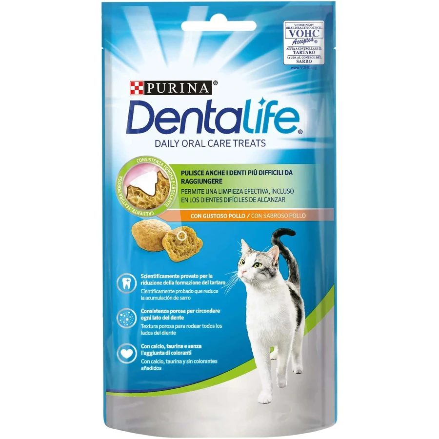 Dentalife Feline Feline Daily Oral Care sabor pollo 8X40Gr, snack para gatos