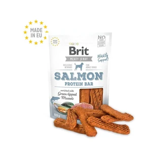 Brit Jerky Snack Eiwitreep Zalm 80Gr voor Honden