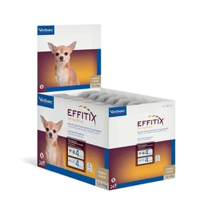 Effitix Xs Antiparasitikum für sehr kleine Hunde 1,5-4 kg, 24 Pipetten