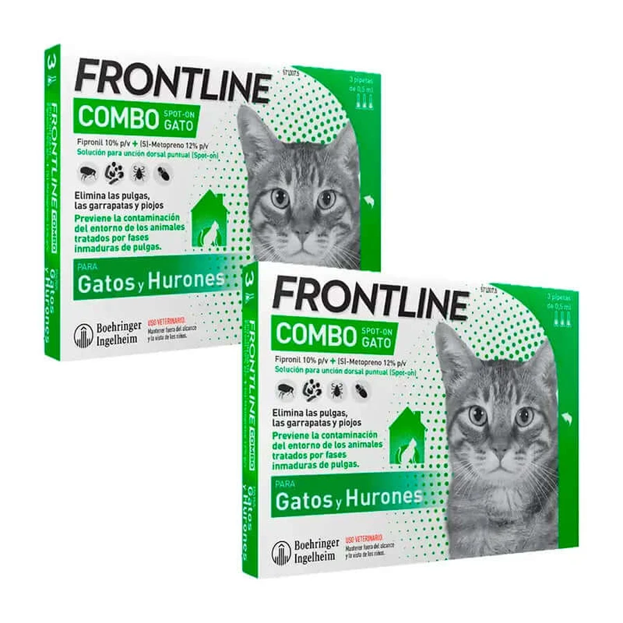 Frontline Combo Combo Cats and Ferrets Spot On, pack 2 x 6 pipettes x 0.5 ml