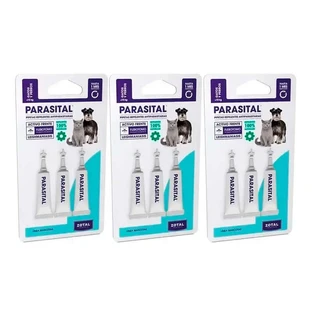 Zotal Parasital, paquete de 3 x 3 pipetas antiparasitarias para gatos y perros pequeños de hasta 10 kg