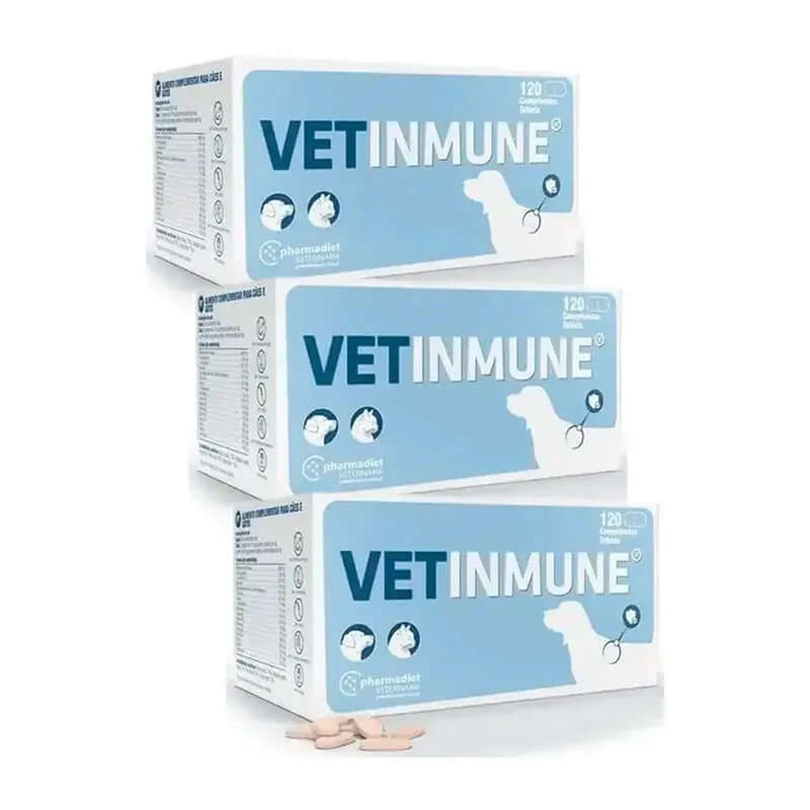 Pharmadiet Vetinmune, envase 3 x 120 comprimidos