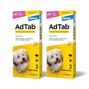 Adtab 112Mg chewable tablets for dogs 2,5-5,5Kg, 6 tablets