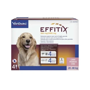 Effitix L Antiparasitic for large dogs 20-40 kg, 4 pipettes
