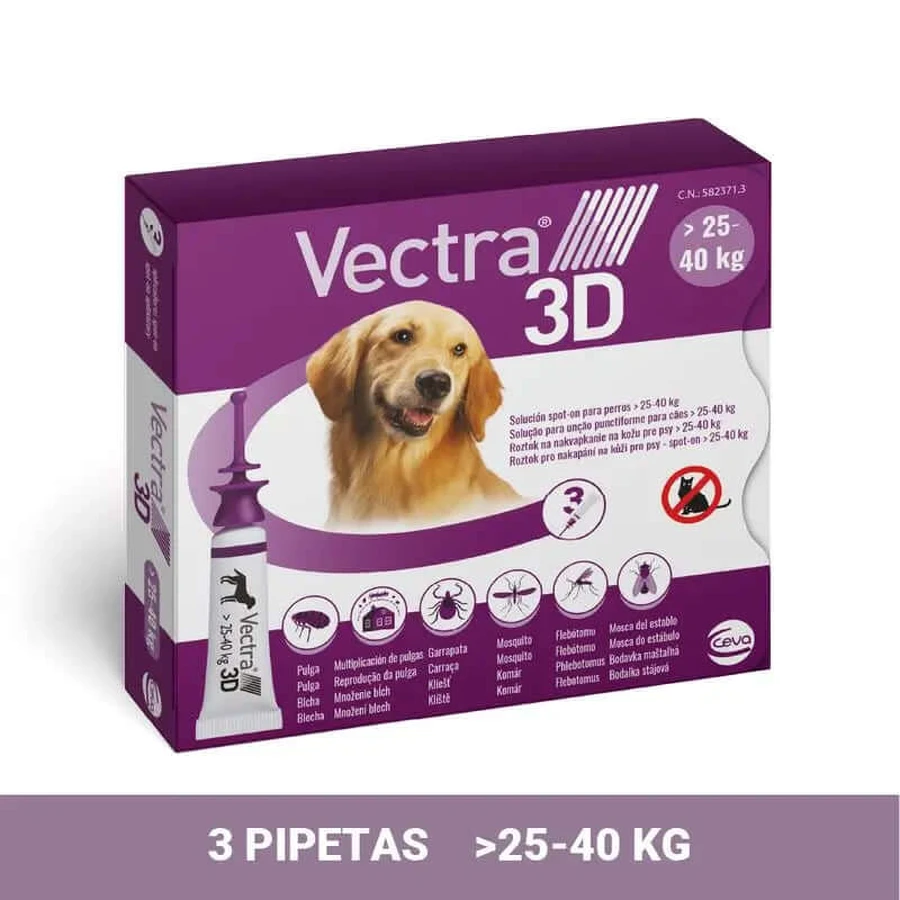 Vectra 3D Hund 25-40 kg, 3 Pipetten
