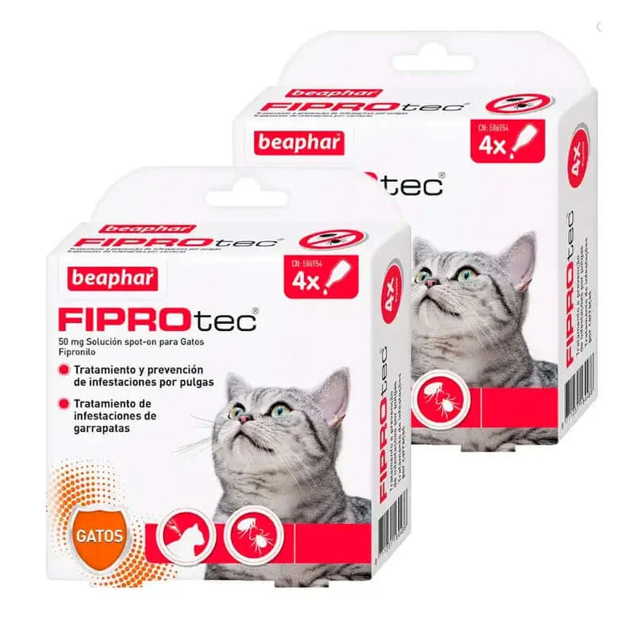 Beaphar Fiprotec Fiprotec Spot On Cat 4 Pip x 0.5 ml, paquet de 2 pièces