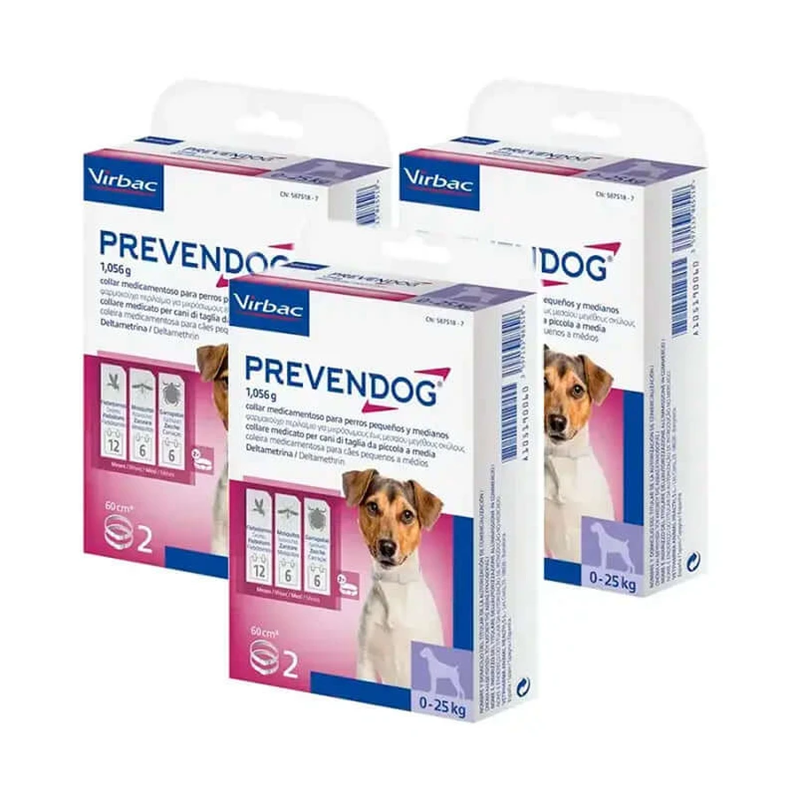 Virbac Prevendog Antiparasitaire halsband, verpakking 3 x 60 cm 2 stuks