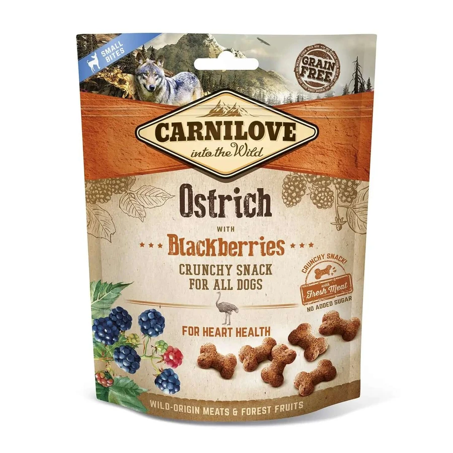 Carnilove Canine Crunchy Snack Blackberry Strauß Snack Box 6X200Gr, Snack für Hunde