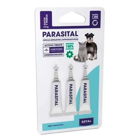 Zotal Parasital 3 granulés antiparasitaires pour chats et petits chiens jusqu'à 10Kg