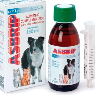 Asbrip Mascotas Solución oral Alimento complementario para afecciones respiratorias , 150 ml