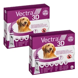 Vectra 3D Hond 25-40 kg, verpakking van 2 x 3 pipetten
