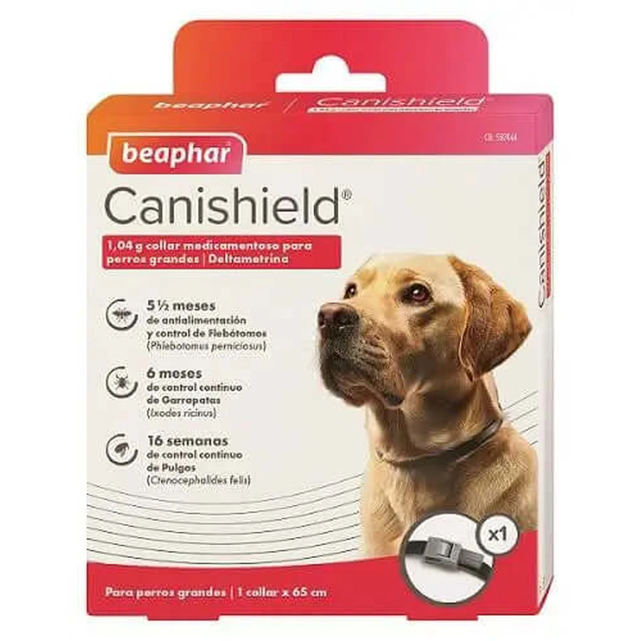 Beaphar Canishield Halsband voor honden, 65 cm 1 st.
